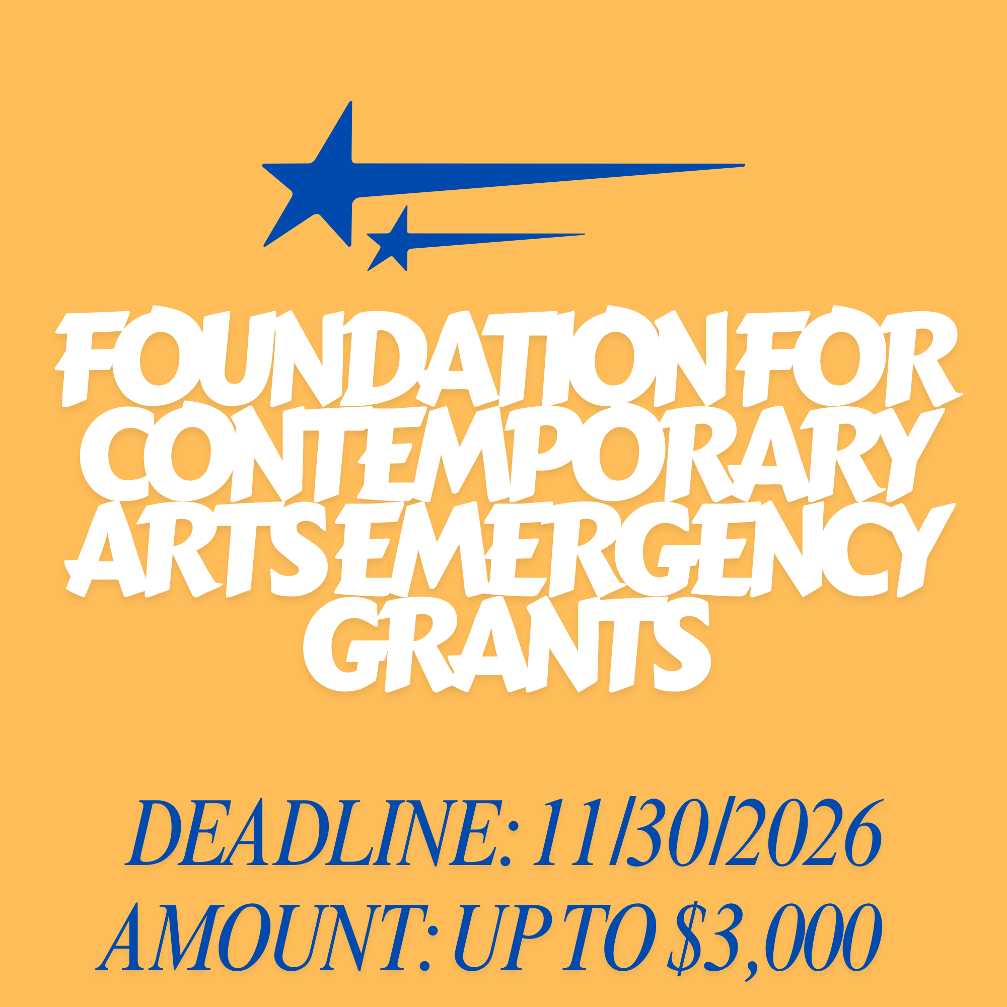 Foundation for Contemporary Arts Emergency Grants